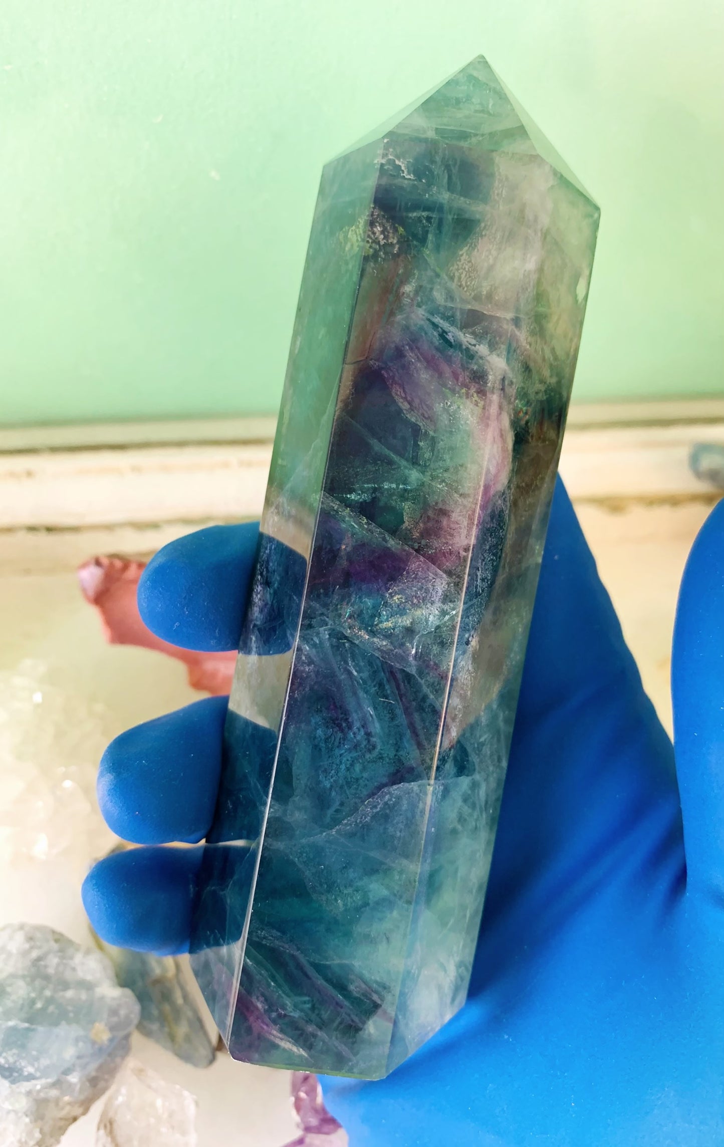 Rainbow Blue Fluorite Tower #3