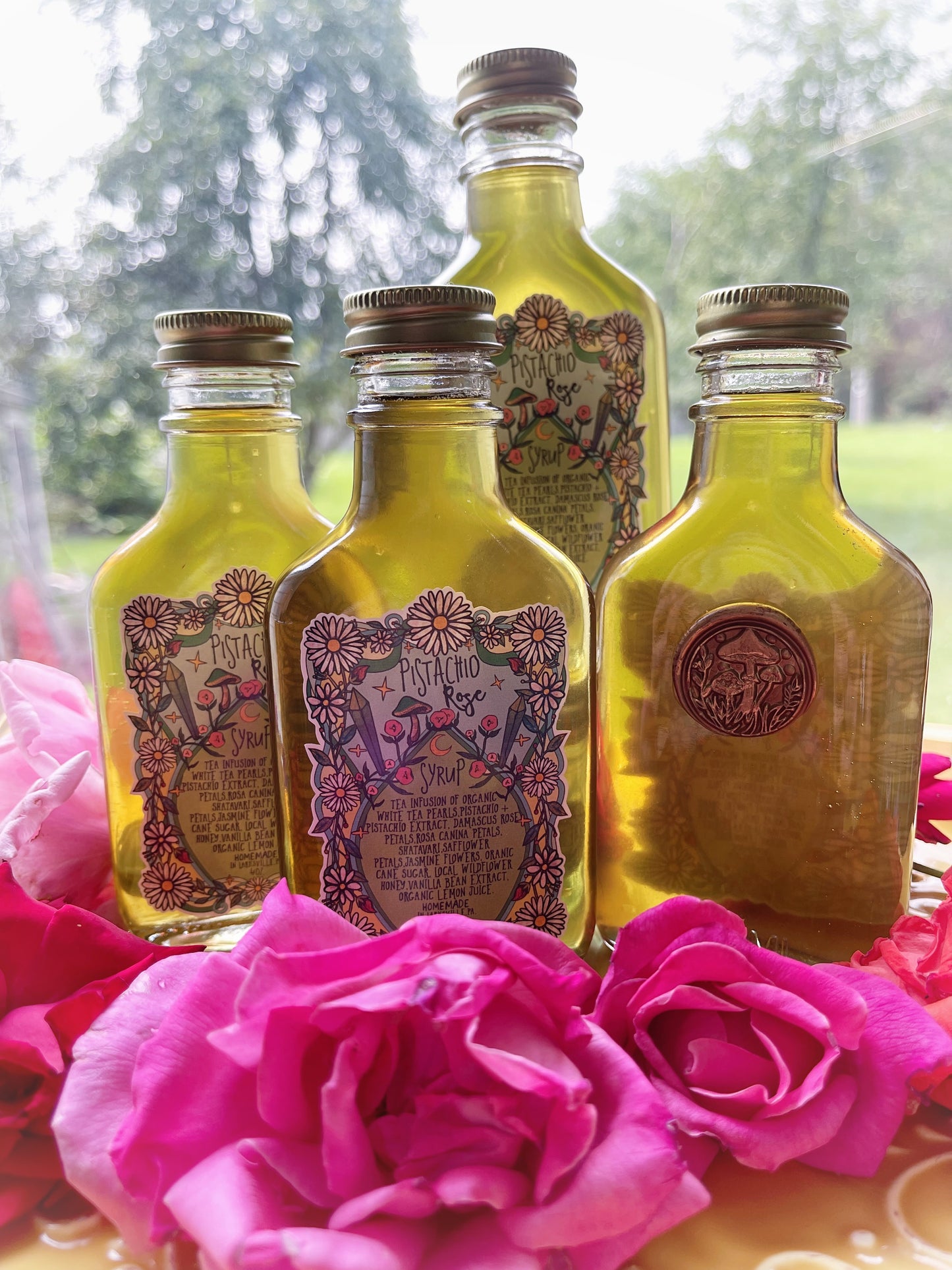 Pistachio Rose Flower Syrup