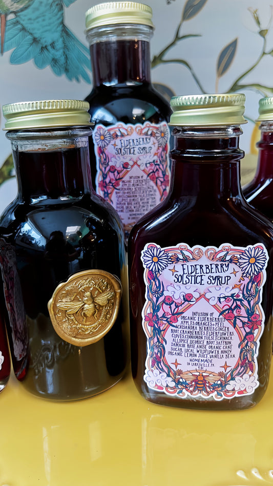 Elderberry Solstice Syrup 4oz or 8oz or 9.5oz! Rts