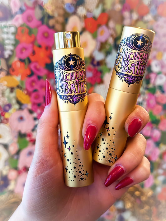 Alchemy Bath Magic Golden Refillable Atomizer 10 ML.