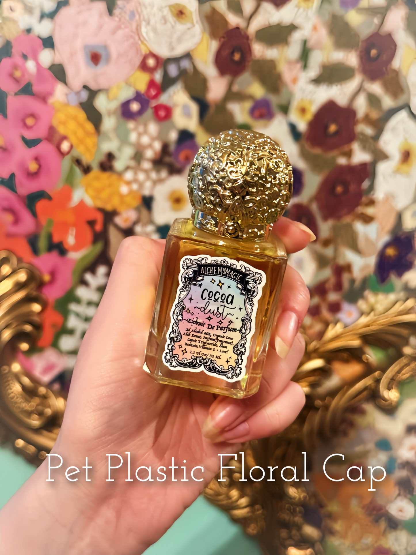 ADD-ON Gold Plastic Flower Ball Cap