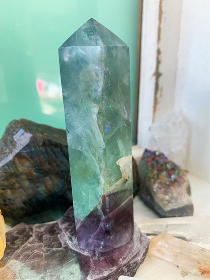 Rainbow Fluorite Tower #5