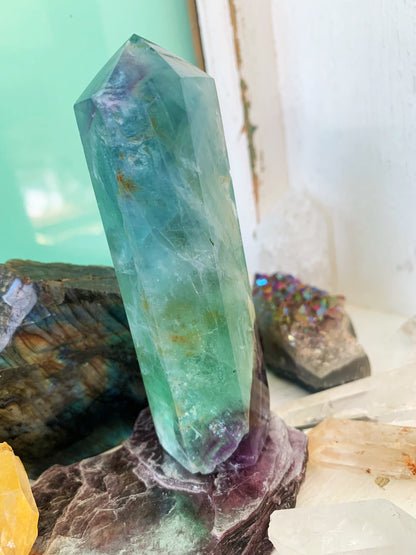 Rainbow Fluorite Tower #5