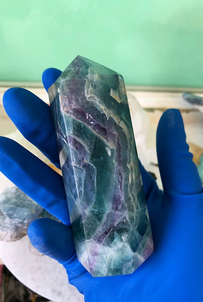 Rainbow Fluorite Tower #6