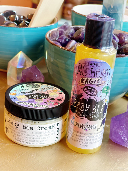 Baby Bee Milk Bath + Baby Bee Creme Duo! 4oz. READY TO SHIP