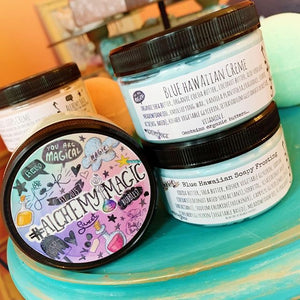 Alchemy blue hawaiian duo - 4oz signature creme and matching soapy frosting