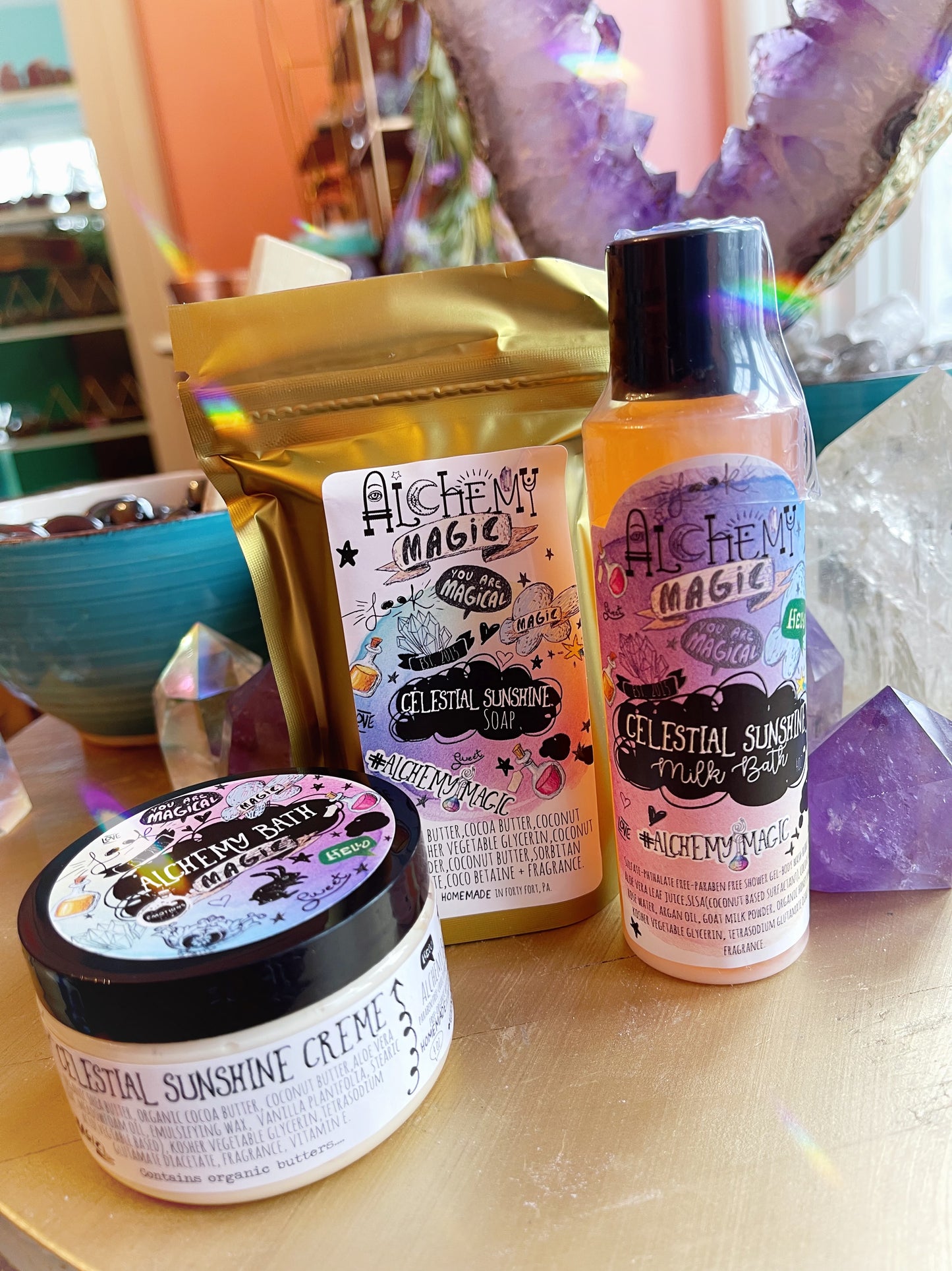 Celestial Sunshine TRIO! Milk Bath,Creme + Soap READY TO SHIP!