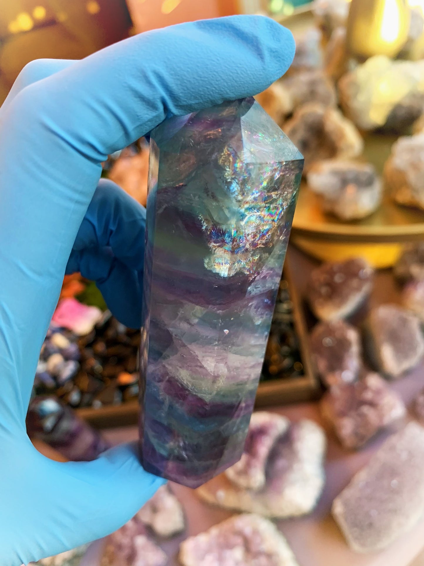 Rainbow Fluorite Tower #2