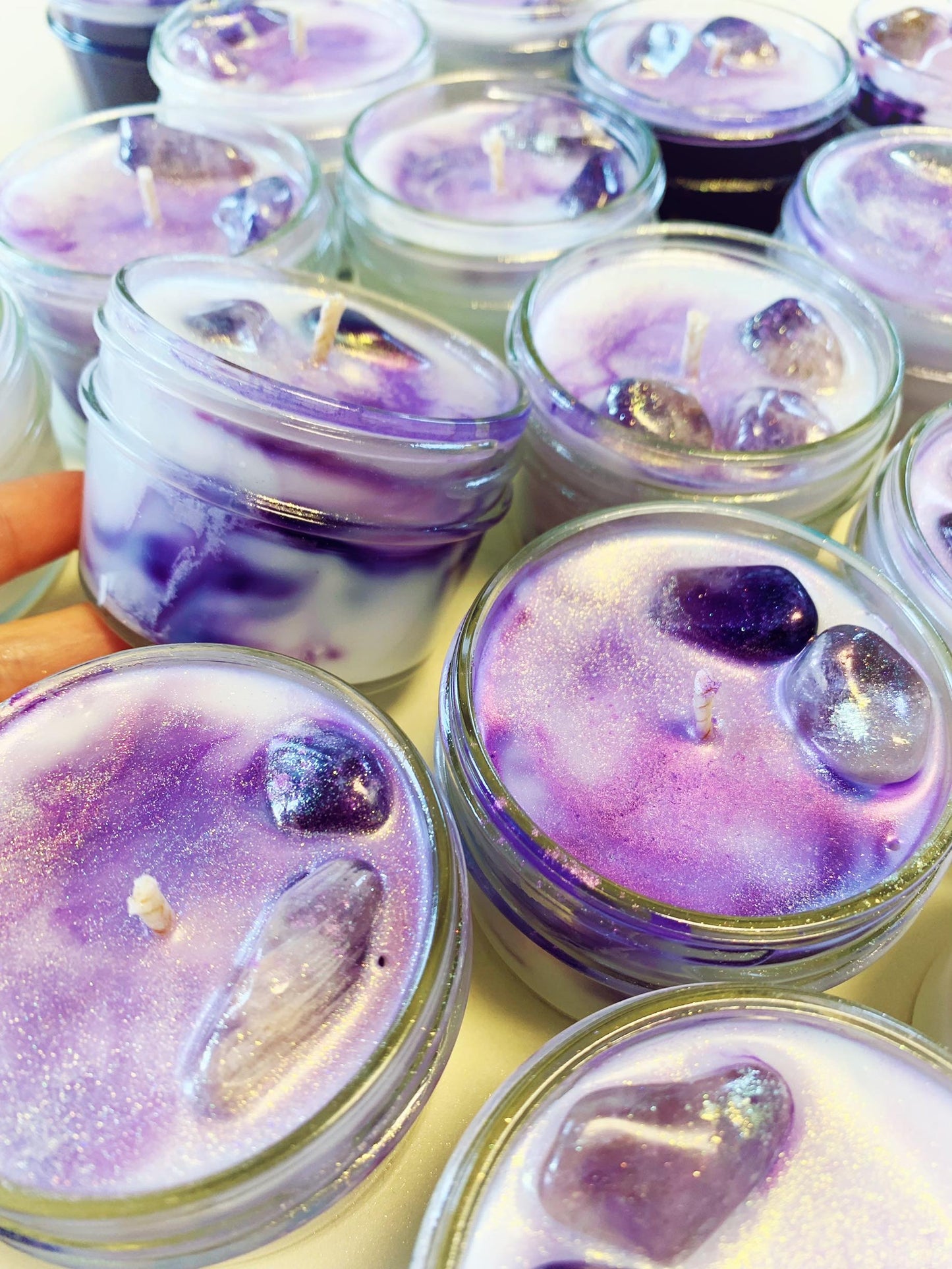 Alchemy's amethyst infused handcrafted soy candle - 4oz