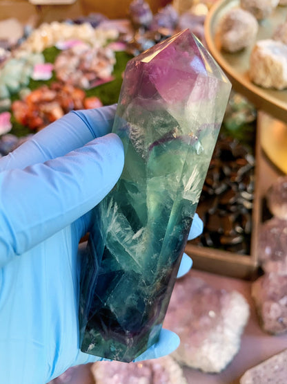 Rainbow Fluorite Tower #1