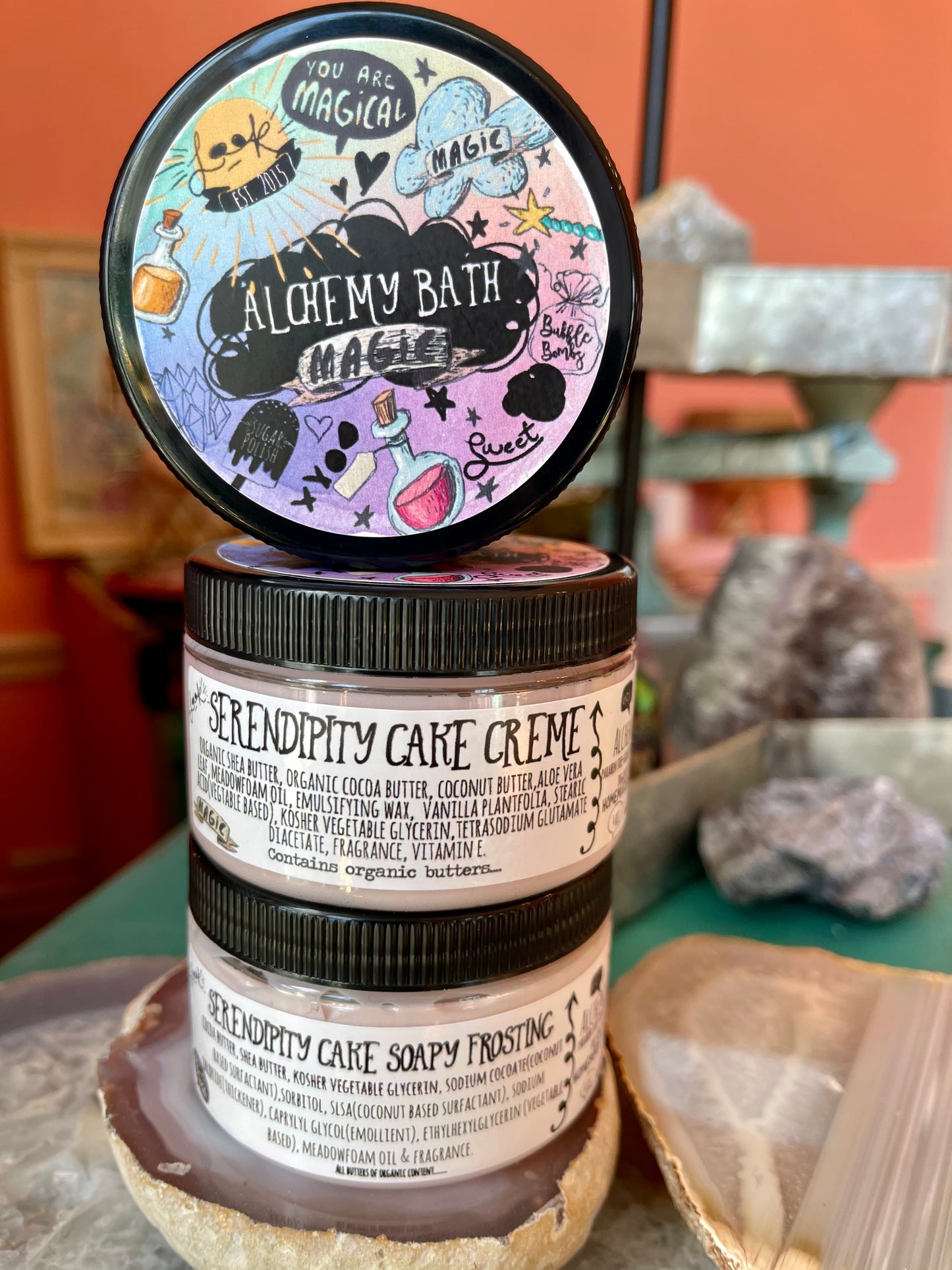 Alchemy Serendipity Cake duo