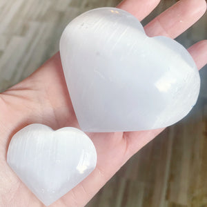 Selenite Hearts -2 sizes