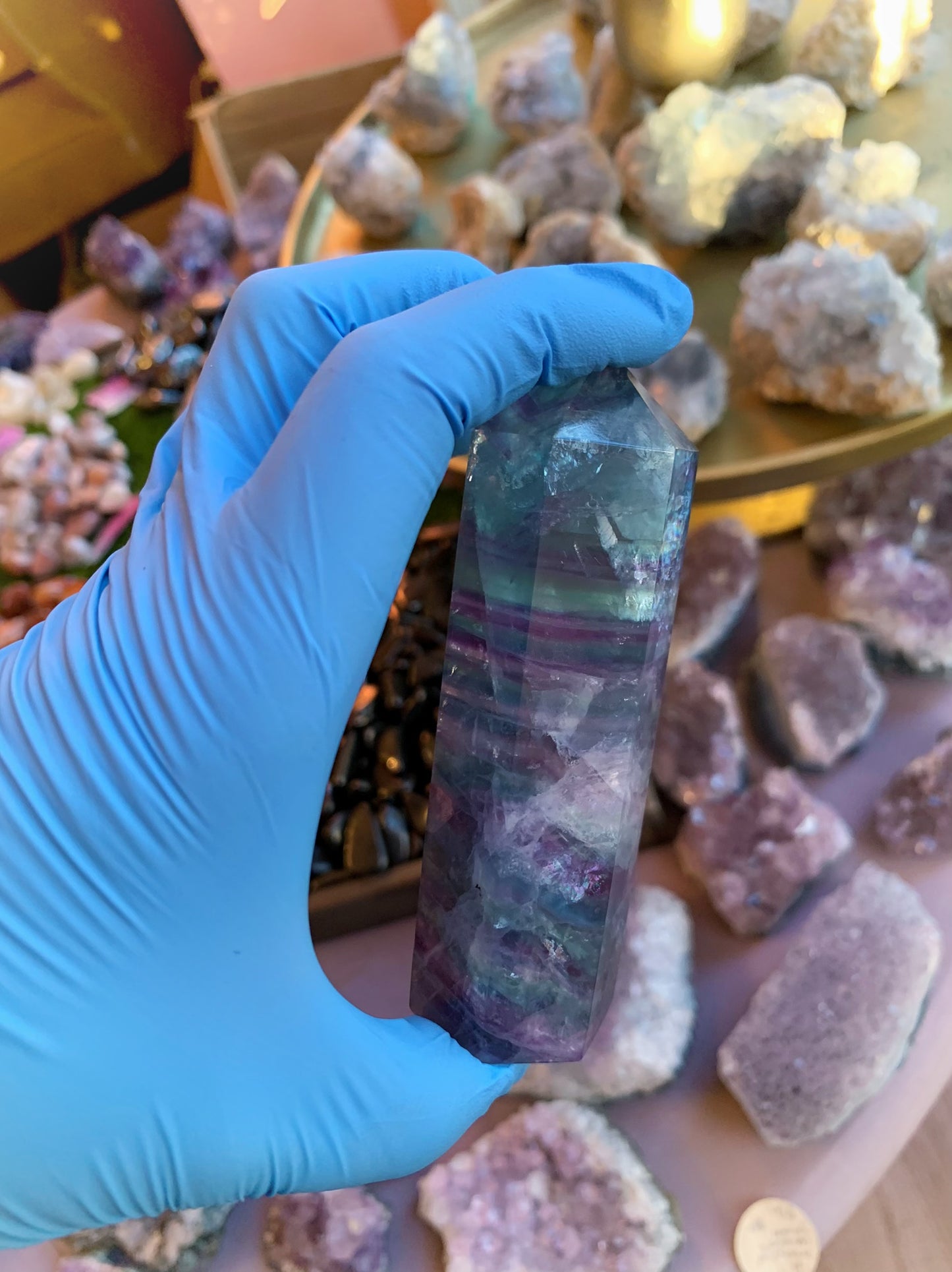 Rainbow Fluorite Tower #2