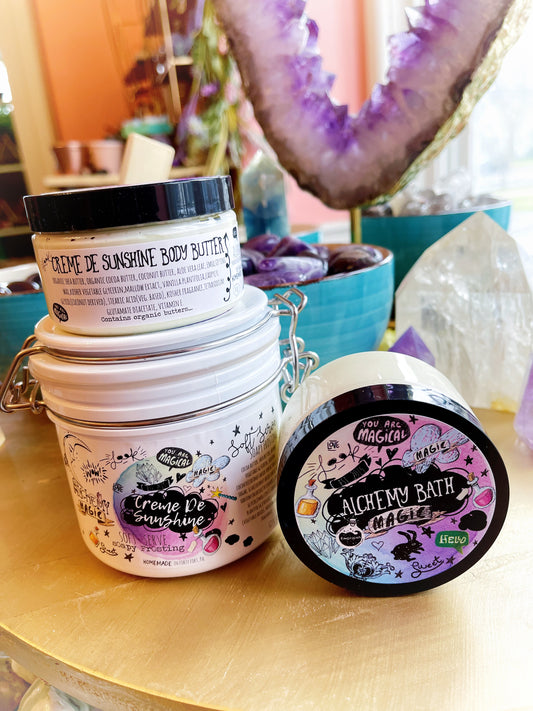 Creme De Sunshine 12oz Bail Jar Soft Serve Soapy Frosting + 4oz Body Butter Duo! RTS!