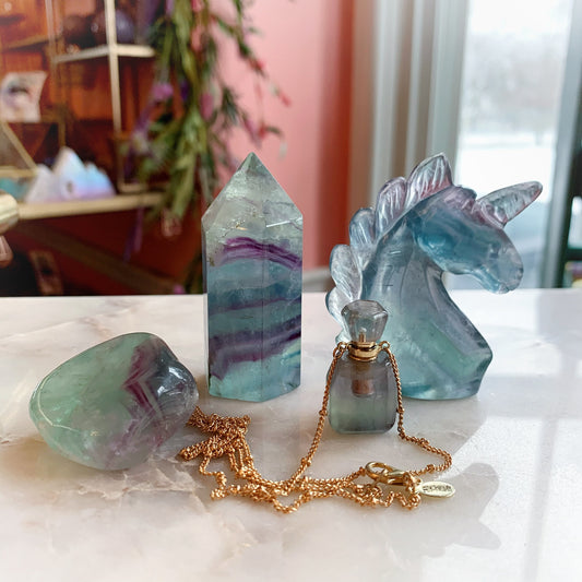 Rainbow Fluorite Pendant Set 4