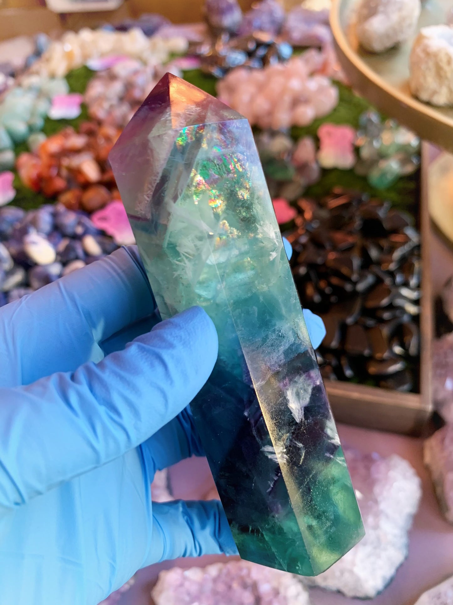 Rainbow Fluorite Tower #1