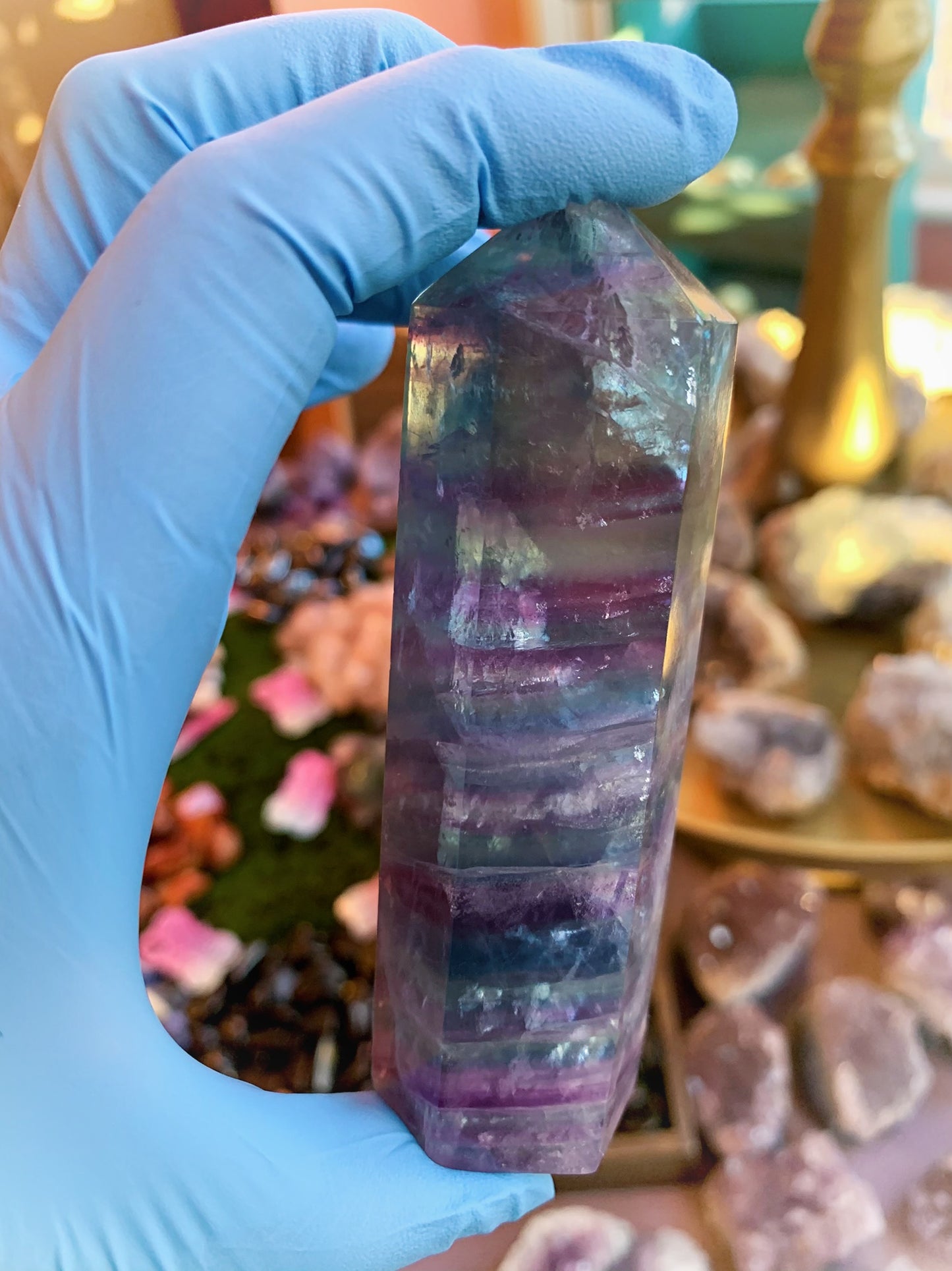 Rainbow Fluorite Tower #2