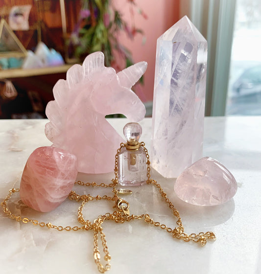 Gemmy Rose Quartz Pendant Art 2