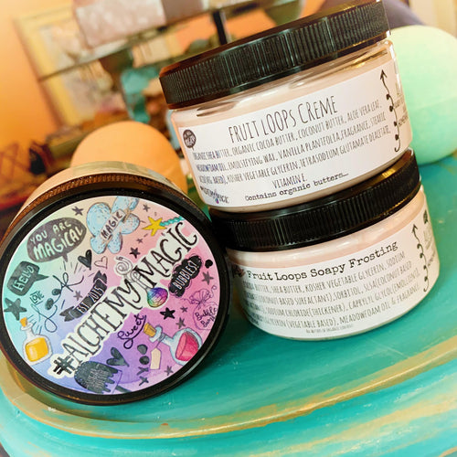 Alchemy fruit loops duo - 4oz signature creme and matching soapy frosting