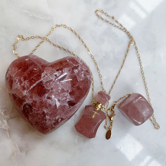 Strawberry Quartz Pendant set 2