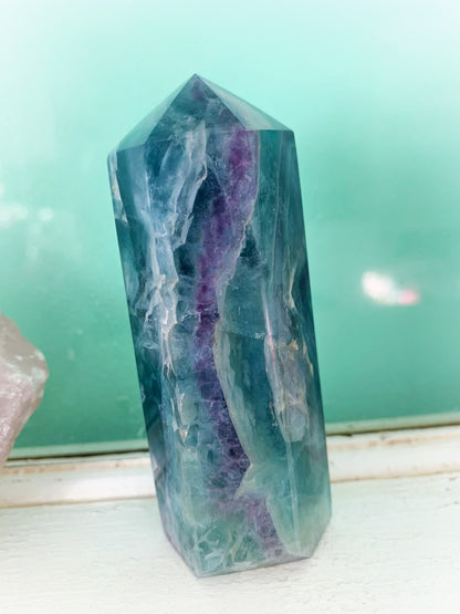 Rainbow Fluorite Tower #6