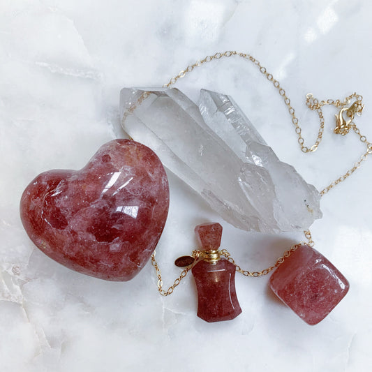 Strawberry Quartz Pendant set 3